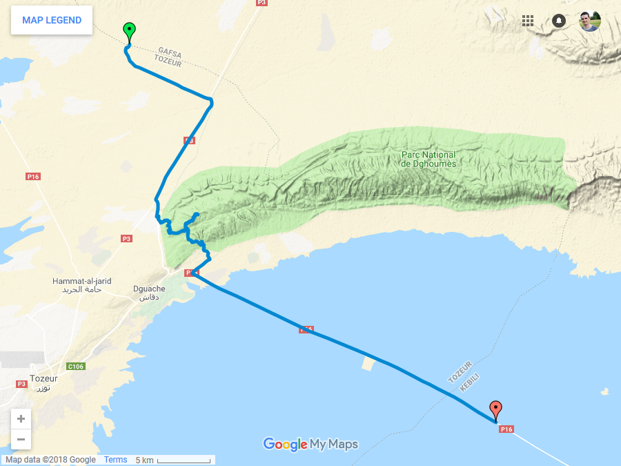 Zemljevid poti opravljene poti četrtega dne