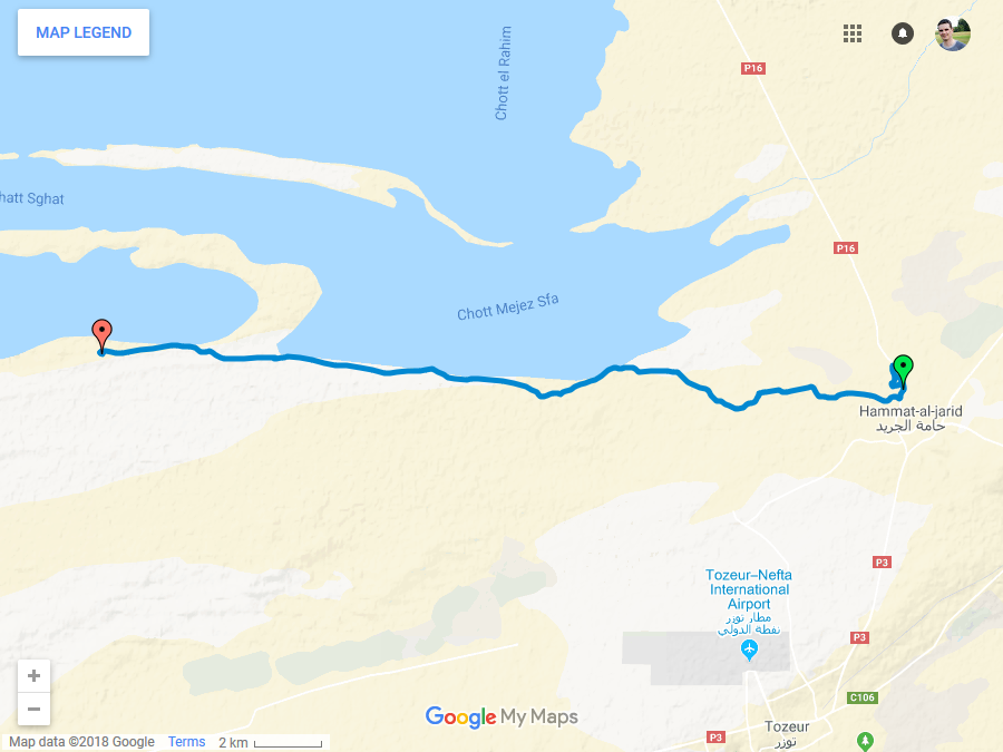 Zemljevid poti opravljene poti desetega dne