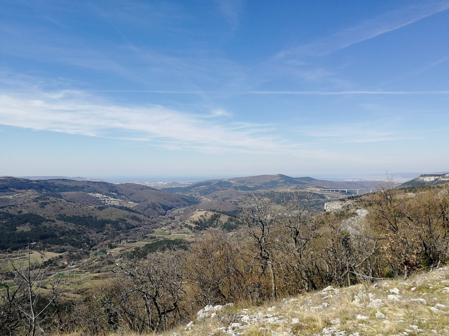 Pogled na strmo pobočje Kraškega roba