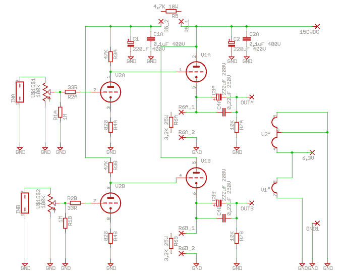 ojacevalnik - električna shema